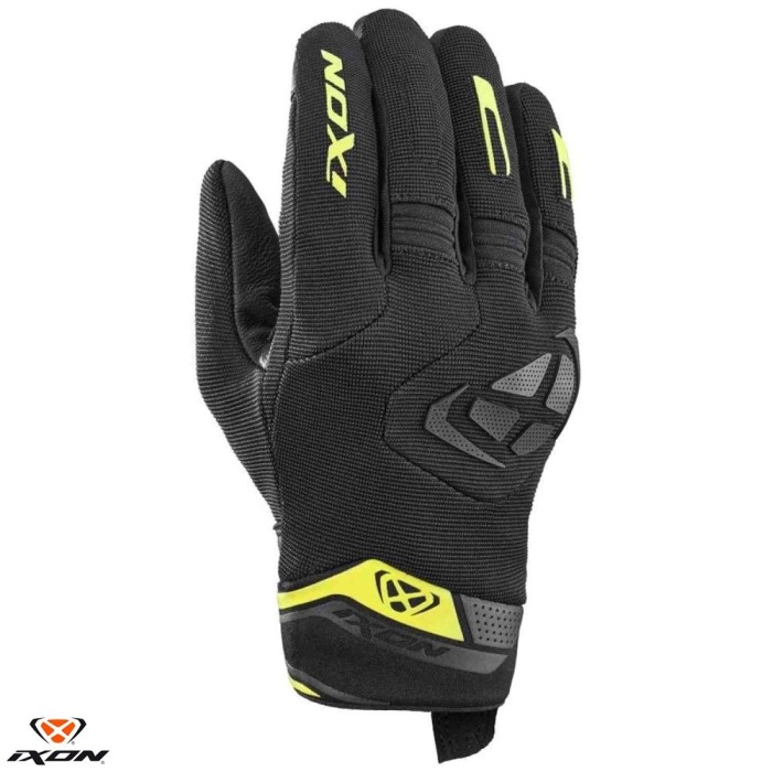 Manusi barbati pentru scuter - motocicleta Roadster vara textil/piele Ixon model MIG 2 MS culoare: negru/galben &ndash; degete tactile M (8/9)