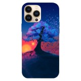 Husa compatibila cu Apple iPhone 15 Pro Max model Sundown fantasy tree, Silicon, TPU, Viceversa, Transparent, Carcasa