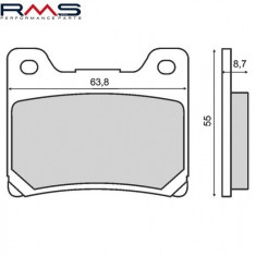 Set placute frana - Yamaha TZR 125 - FZ - FZR 400-750 - XJ - XJR 400-1300 - XV Virago 1100 - YZF 600-1000 Thunder (RMS)