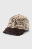 Kangol șapcă de baseball din catifea culoarea bej, modelator