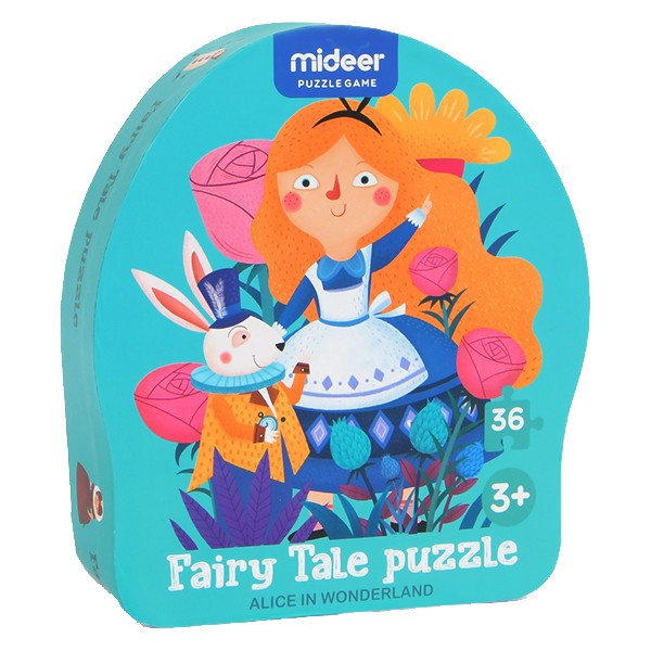 Puzzle poveste &acirc; Alice in tara minunilor, 36 piese Mideer MD3058