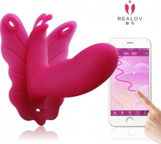 Vibrator femei Lydia I Smart Butterfly Vibe - Cherry Red foto