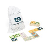 Domino din lemn - Animalute din padure (pastel) PlayLearn Toys, BigJigs Toys