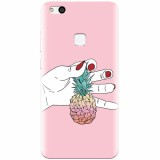 Husa silicon pentru Huawei P10 Lite, Rainbow Pinepple