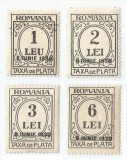 |Romania, LP IV.15/1930, Taxa de plata, format mic, suprat. 8 IUNIE, eroare, MNH, Nestampilat