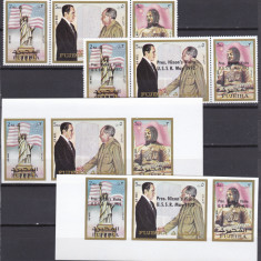 DB1 Fujeira Vizita Nixon in China Mao + Supratipare URSS 12 v. Dt + NDT MNH