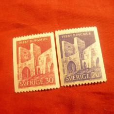 Serie mica Suedia 1965 - Cladiri Istorice , 2 valori