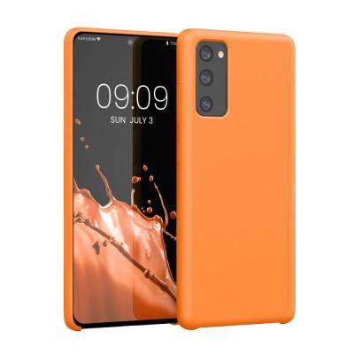 Husa Kwmobile pentru Samsung Galaxy S20 FE, Silicon, Portocaliu, 53605.150 foto