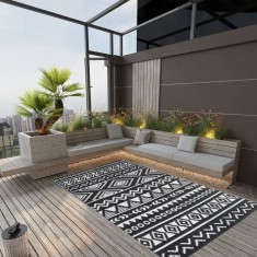 vidaXL Covor de exterior, ARAKIL negru, 120x180 cm, PP