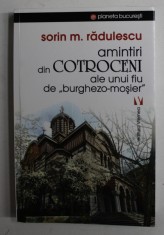 AMINTIRI DIN COTROCENI ALE UNUI FIU DE &#039;&#039; BURGHEZO - MOSIER &#039;&#039; de SORIN M. RADULESCU , 2017