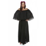 Rochie dama din panza topita Fluture Negru