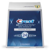 Benzi pentru albirea dintilor Crest 3D White Whitestrips Supreme Bright, Tratament Complet 21 de zil