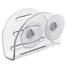 Suport acrilic cu ventuze pentru burete de baie - fixare pe faianta, CMCLASS
