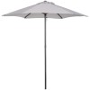 Umbrela Gradina Balcon Terasa Semirotunda ART Gri 196cm, Manivela, Stalp Aluminiu. Protectie UV, Ventilatie Optima