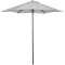 Umbrela gradina/balcon/terasa, semirotunda, cu manivela, stalp aluminiu, gri, 196 cm