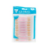 Cumpara ieftin Set 10 aplicatoare fard de pleoape, Global Fashion, culoare roz