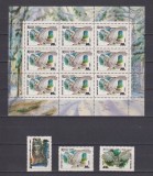 RUSIA FAUNA (PASARI) 1990 MI: 6063-6065 + KB. 6063 MNH, Nestampilat