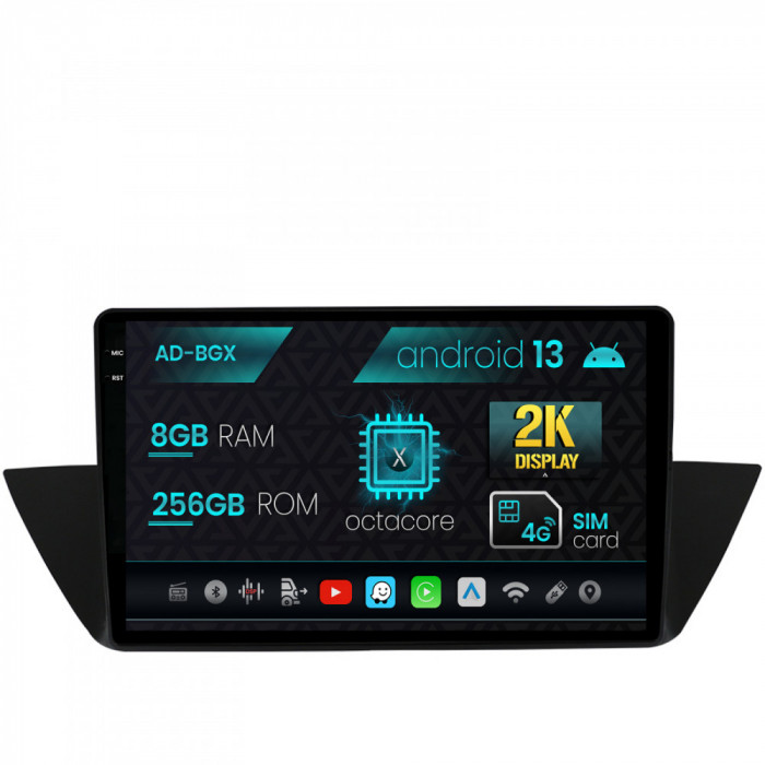 Navigatie BMW X1 (2009-2015), Android 13, X-Octacore 8GB RAM + 256GB ROM, 10.36 Inch - AD-BGX10008+AD-BGRKIT394