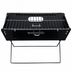 Gratar pliabil portabil BBQ Balkon, 41 x 29 cm, otel, negru foto