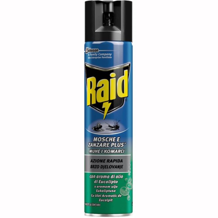 Spray Anti Muste si Tantari Raid, Eucalipt, 400 ml, Insecticid, Spray ...