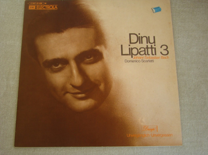 DINU LIPATTI 3 - J. S. Bach - Vinil LP EMI Electrola