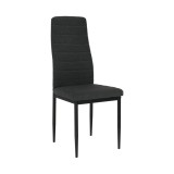 Cumpara ieftin Scaun tapiterie textil gri inchis picioare metal negru Coleta 41x49x96 cm