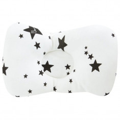 Perna bebelusi Comfy Bambinice Stars, 32 x 21 x 4 cm, Alb/Negru foto