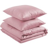 Set lenjerie de pat 100% bumbac super moale,260 x 240 cm, 2x65x65 cm, roz AMAZON