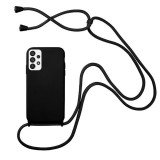 Husa compatibila cu samsung galaxy a23, strap, cu snur prindere gat regrabil, camera protect, antishock, negru