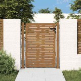 vidaXL Poartă de grădină 105x130 cm, oțel Corten, design pătrat 153252