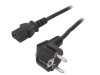 Cablu Alimentare 3x1mm2 cu Ștecăr &icirc;n Unghi și Conector IEC C13