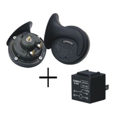 Set Claxon Auto Techstar&reg;, Universal, Putere115 db, Releu Inclus, Mangal si Teflon