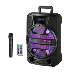 Boxa Bluetooth tip troler Portable Speaker, 30 W RMS, acumulator incorporat, microfon, telecomanda foto