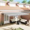 vidaXL Copertină retractabilă antracit/alb, 5x3 m, textil/aluminiu