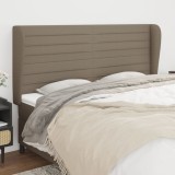 Gossi tablie de pat cu aripioare gri taupe 163x23x118/128 cm textil