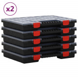 VidaXL Cutii de organizare, 10 buc., 40x30x5 cm, polipropilenă