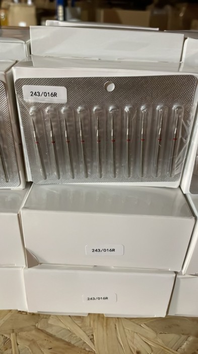 Capăt de freză de diamant pentru cuticule, flacără, br&acirc;u roșu, 243/016R