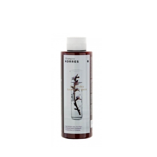 Șampon KORRES cu migdale și semințe de in pentru păr uscat și deteriorat 250 ml