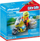 Set de joaca - City Life - Motocicleta de interventii cu lumini | Playmobil