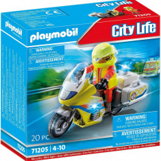 Set de joaca - City Life - Motocicleta de interventii cu lumini | Playmobil
