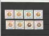 ROMANIA 1964 LP 596 LP 596 a MEDALII OLIMPICE SERII DANTELATA + NEDANTELATA MNH NESTAMPILATE