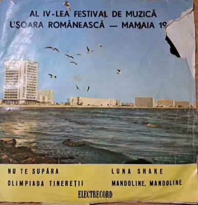 Disc vinil Various - Al IV-lea Festival De Muzică Ușoara Rom&amp;acirc;nească &amp;ndash; Mamaia 1966 (7&amp;quot;)Electrecord--EDC 774 foto