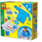 Cumpara ieftin Set acuarele si sort pentru pictura cu degetele, SES Creative
