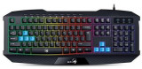 Tastatura Gaming Genius Scorpion K215, USB, Iluminata (Negru)