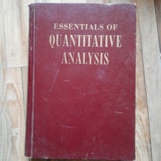 Essentials of Quantitative analysis - A.A. Benedetti Pichler (text in limba engleza)