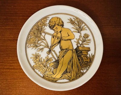 FARFURIOARA DIN PORTELAN- MARCAJ MHM BAVARIA- 22 KARAT GOLD- HANDARBEIT D9,5cm foto