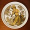 FARFURIOARA DIN PORTELAN- MARCAJ MHM BAVARIA- 22 KARAT GOLD- HANDARBEIT D9,5cm