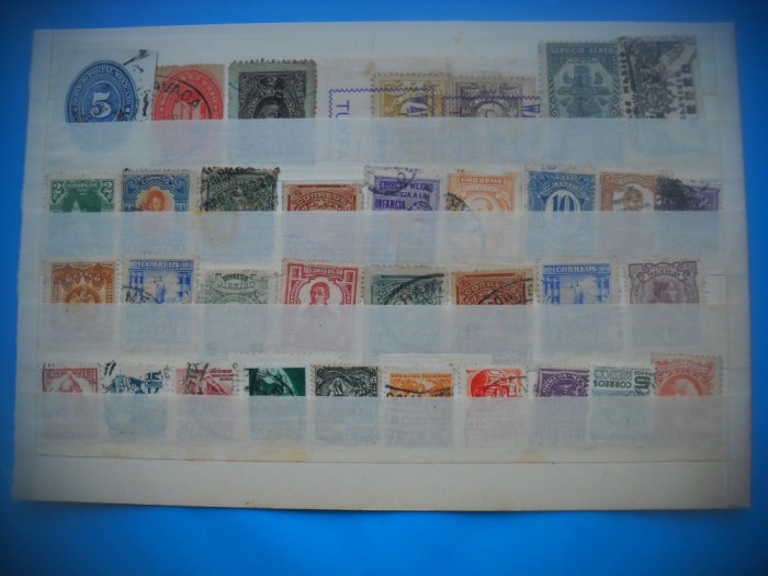 HOPCT LOT NR 514 MEXIC -34 TIMBRE VECHI -AMERICA LATINA-STAMPILATE