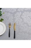 Șervet dreptunghiular lavabil, cu efect de respingere a apei, 140 x 200 cm, jacard floral &ndash; gri &icirc;nchis