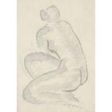 Marcel Guguianu (1922, B&acirc;rlad, Vaslui - 2012, București), Nud feminin cu spatele
